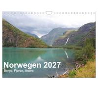 Calendar 2027 · US Version · Norway 2027 - Mountains, fjords, bogs | Norway's fantastic mountain world · 12" × 8" Landscape · CALVENDO Wall Calendar