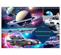 Calendar 2027 · US Version · On the road in space - crazy vehicles in the | universe · The fascinating world of intergalactic means of transportation · 12" × 8" Landscape · CALVENDO Wall Calendar