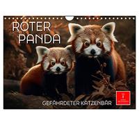 Calendar 2027 · US Version · Red panda - endangered cat bear | Impressive pictures of a beautiful animal · 12" × 8" Landscape · CALVENDO Wall Calendar