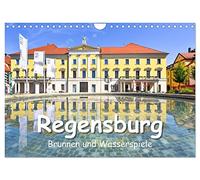 Calendar 2027 · US Version · Regensburg fountains and water features | Romantic and atmospheric fountains in gardens, parks and the old town of… · 12" × 8" Landscape · CALVENDO Wall Calendar