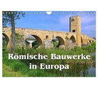 Calendar 2027 · US Version · Roman buildings in Europe | Significant Roman legacies across Europe · 12" × 8" Landscape · CALVENDO Wall Calendar