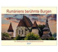 Calendar 2027 · US Version · Romania's famous castles | A tour of the medieval world of castles in Romania · 17" × 12" Landscape · CALVENDO Wall Calendar