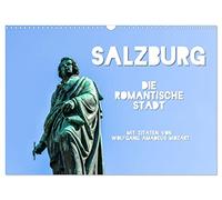 Calendar 2027 · US Version · Salzburg, the romantic city with quotes from | Wolfgang Amadeus Mozart · Picturesque views of the baroque city of Salzburg… · 17" × 12" Landscape · CALVENDO Wall Calendar