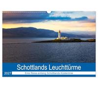 Calendar 2027 · US Version · Scotland lighthouses | A journey along the Scottish coast · 17" × 12" Landscape · CALVENDO Wall Calendar