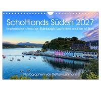 Calendar 2027 · US Version · Scotland's South 2027: Impressions between | Edinburgh, Loch Ness and the Isle of Skye · 12 beautiful landscape images of… · 12" × 8" Landscape · CALVENDO Wall Calendar