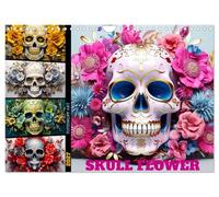Calendar 2027 · US Version · Skull Flower - Skull ART | Discover the fascinating world of Skull Flower · the expression of beauty and… · 12" × 8" Landscape · CALVENDO Wall Calendar