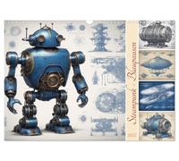Calendar 2027 · US Version · Steampunk - Blueprints | Discover fascinating blueprints from the world of steampunk · 17" × 12" Landscape · CALVENDO Wall Calendar