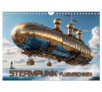 Calendar 2027 · US Version · Steampunk flying machines | Fantastic images of futuristic aircraft in a fictional world · 12" × 8" Landscape · CALVENDO Wall Calendar