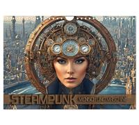 Calendar 2027 · US Version · Steampunk - Man and Machine | Fantastic images from a surreal machine world beyond our imagination · 12" × 8" Landscape · CALVENDO Wall Calendar