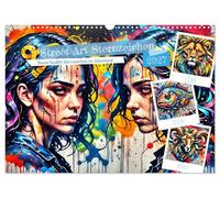 Calendar 2027 · US Version · Street Art Zodiac Sign | Discover the creative fusion of graffiti and astrology, with each month… · 17" × 12" Landscape · CALVENDO Wall Calendar