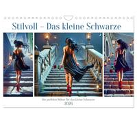 Calendar 2027 · US Version · Stylish - The little black dress | The right dress for every occasion · 12" × 8" Landscape · CALVENDO Wall Calendar