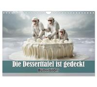 Calendar 2027 · US Version · The dessert table is set - humor pictures | Animals in a snacking paradise · 12" × 8" Landscape · CALVENDO Wall Calendar