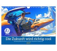 Calendar 2027 · US Version · The future will be really cool | Anime adventure into a wild science fiction future · 12" × 8" Landscape · CALVENDO Wall Calendar