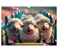 Calendar 2027 · US Version · The sheep are loose Woolly prospects | This calendar presents twelve humorous illustrations of sheep in various… · 17" × 12" Landscape · CALVENDO Wall Calendar