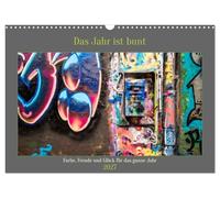 Calendar 2027 · US Version · The year is colorful. Color, joy and happiness | for the whole year · Colorful pictures of objects of everyday life with… · 17" × 12" Landscape · CALVENDO Wall Calendar