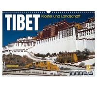Calendar 2027 · US Version · Tibet - Monastery and landscape | Tibet, the land of spirituality · 17" × 12" Landscape · CALVENDO Wall Calendar