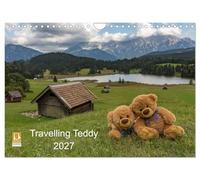 Calendar 2027 · US Version · Travelling Teddy 2027 | Great pictures of my Teddy on our international travels · 12" × 8" Landscape · CALVENDO Wall Calendar