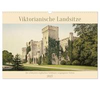Calendar 2027 · US Version · Victorian country houses | the most beautiful English castles of past times drawn in old plates · 17" × 12" Landscape · CALVENDO Wall Calendar