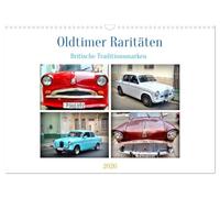 Calendar 2027 · US Version · Vintage car rarities - British traditional | brands · British vintage cars of the brands Singer and Standard · 17" × 12" Landscape · CALVENDO Wall Calendar