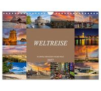 Calendar 2027 · US Version · World Trip - Around the World in Twelve Months | A fantastic picture journey around the world · 12" × 8" Landscape · CALVENDO Wall Calendar