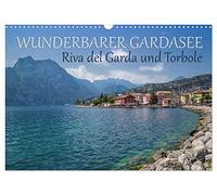 Calendar 2027 · US Version · WUNDERBARER GARDASEE Riva del Garda und | Torbole · Charming views from the north · 17" × 12" Landscape · CALVENDO Wall Calendar