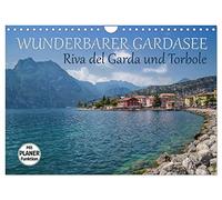 Calendar 2027 · US Version · WUNDERBARER GARDASEE Riva del Garda und | Torbole · Charming views from the north · 12" × 8" Landscape · CALVENDO Wall Calendar