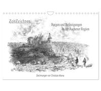 Calendar 2027 · US Version · ZeitZeichnen: Castles and fortifications in | the Aachen region · Drawings visualizing castles and fortifications in Aachen… · 12" × 8" Landscape · CALVENDO Wall Calendar