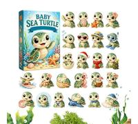 Calendar Advent 2D Acrylic Sea Turtle Car Collectible Figurine Decoration