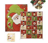 Calendar Advent Boxes Empty, Reusable 2025 Countdown Calendar Box to Fill 24-Grid, Holiday Home Decor for Windowsill Shelf Desktop Dining Party Holiday Festival Birthday