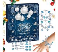 Calendar Advent for Girls - 24 Days 2025 Bracelets Set, Christmas Teen Calendar Advent Charm Kit for Holiday Birthday Valentines Party, Daily Surprise Bracelet Set for Banquet Dating Special Occasion