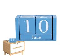 Calendar Blocks - 9.5x5x4.2cm Wooden Calendar Blocks, Desk Calendars Block, Tabletop Wood Calendars, Month Date Display Block Wooden Reusable Decoration For Farmhouse Desk Accessories