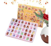 Calendar | Christmas 24 Days Capybara Figurine Advent - Bag Charm Cute for Holiday Adults Teens Kids Tree Living Room Tree Shelf Wreaths Window Door