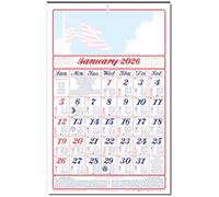 Calendar Company 2026 America's Farmers Almanac with USA Flag. Tinned at Top with Eyelet hole for hanging. Made in the USA! (Flag Almanac)