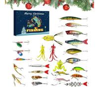 Calendar De Adviento De | 24 Days Señuelos Y Accesorios De | Regalo De Navidad Para Hombres Pescadores Abuelo Padre Esposo Hijo Novio Tío Amigo Vecino