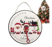 Calendar De Cuenta Regresiva De Adviento - Letrero De Madera Decorative, Colgante | Reloj De Navidad Para Pared, Estudio, Dormitory, Living Room