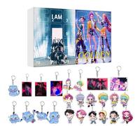 Calendar de Démon 2025 Includes 24 keychains- Unique Collection of Characters Rumi, Mira and Zoey in Acrylic - Ideal for fans of anime and pop culture - Gift for children - Decoration d'Ha