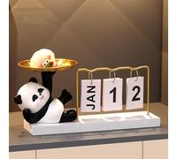 Calendar Desk Calendar With Wooden Base Daily Perpetual Desk With Organizer Office Cubicle Decor