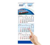 Calendar for 2026 - 3 Month Agenda & Schedule Planner - Wall Hanging Calendar - For Family, Friends, Kitchen, Bedroom, Apartment and Art Studio