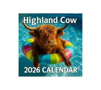 Calendar for 2026, Highland Cow 2026 Wall Calendar, Monthly Planner with Thick Paper for Room Decoration, Teachers, Students, Family, Classroom, Office