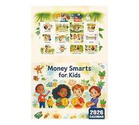 Calendar for Kids 2026 | Learn Money Management Monthly Planning & Motivation | Planner January - December 2026 with Colorful Illustrations