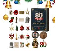 Calendar for the Countdown to Christmas - 2D Acrylic Countdown Ornament, 24-Day Memorial Decorations for the Christmas Tree - For Holidays, Parties, Windows, Families, Celebrations