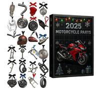 Calendar For The Countdown To Christmas,2D Acrylic Festive Holiday Decoration - Christmas Countdown Decoration with 24 Motorcycle Parts - for Motorcyclists Adults Husband Family Friends Fathers Mann