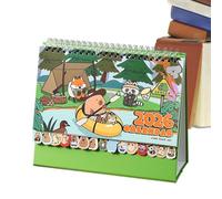 Calendar for the Desk - 2026 Cartoon Capybara Planner, 12 Month Standing Calendar - For Home, Family, Friends, School, Classroom, Workplace and Study Room