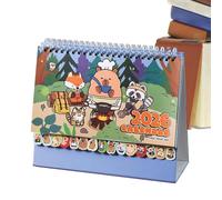 Calendar for the Desk, 2026 Cartoon Capybara Year Planner, 12 Months Standing Desk Calendar, for Home, Friends, Family, Classroom, Workplace, Kitchen and Art Studio