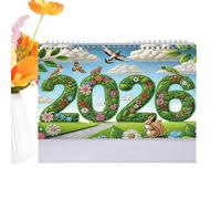 Calendar for the Desk, Monthly Calendar 2026 with Monthly Sheets for the Desk, Task Planner, Glitter Stone Design, Decoration for Study, Bedroom, Living Room, Student Room