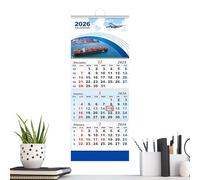 Calendar for the year 2026-3 months diary | Monthly calendar for hanging | For use in home, study, living room, bedroom and art studio