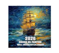 Calendar for Wall | Art Calendar With Monthly Scenes Illustrations,Planner with Funny Paper for Cute Dorm Family Kids College School Apartment Home Teachers Bedroom House Kitchen Students