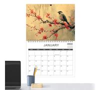Calendar for Wall - Monthly Wall Art Calendar with Scenes Illustrations - Cute Gag Planner Paper for Kids Teachers Apartment Bedroom House Classroom School College Family Dorm Kitchen