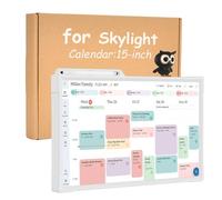 Calendar Frame Case for 15 Inch Skylight Calendars with Owl Design, Stylus Pen and 4 Pen Heads Included in Calendar Protector (White)