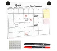 Calendar Hanging On The Wall | Writeable And Reusable Calendar With Magnets | Planning Wall Calendar Without Specified Dates | For Classroom Dining Room Student Apartment As Well As For